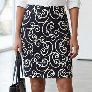 Ann Taylor Factory Black and White A-Line Skirt